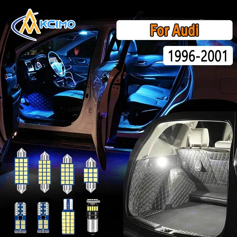 

LED Interior Light Kit Canbus For Audi A4 S4 RS4 B5 Sedan Avant (96-01) Super Bright Dome Map Door Lights Easy Install Bulbs Set