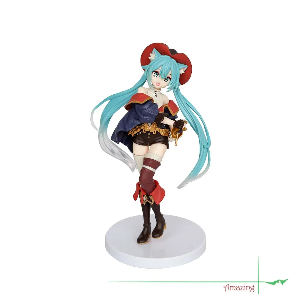 

Hatsune Figure Miku Fairy Tale Wonderland Cute Puss in Boots Collectible Figurine