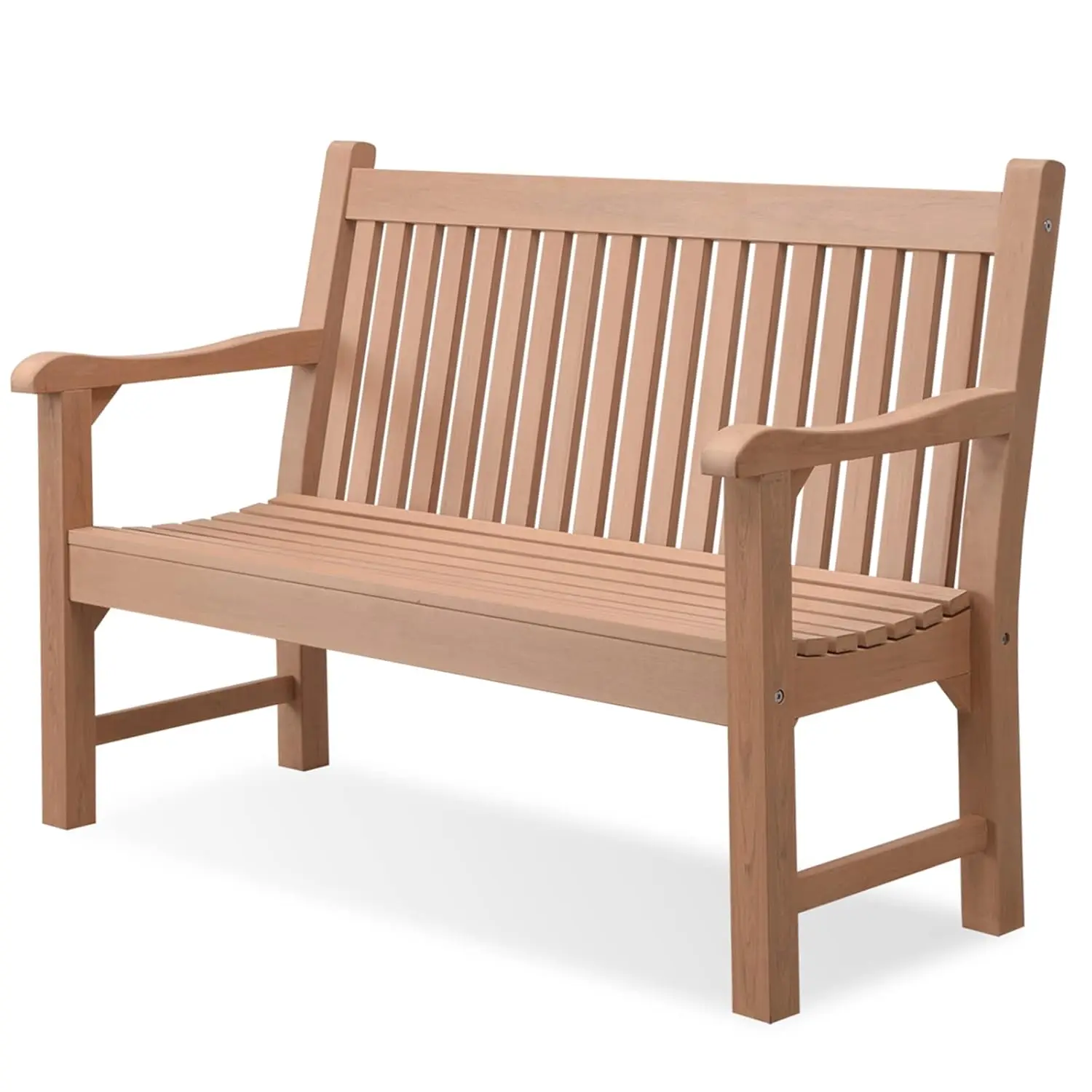 Poly Lumber Weatherproof Garden Bench Seating for Porch, Balcony and Park, All-Weather Patio Bench Furniture