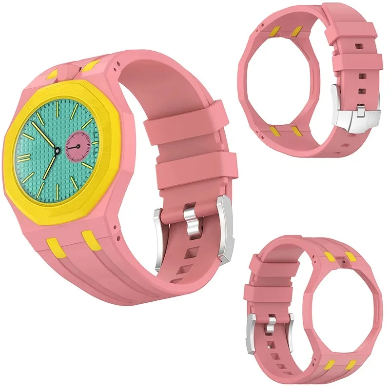 1 PC Case+Silicone Strap for Swatch X AP Royal High Quality Hot Accessories Change To Integrated Modification Pop Pocket Watch