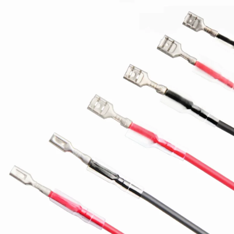 10PCS 2.8MM 4.8MM 6.3MM Plug-in Spring Insert with Wire Female Terminal Cable, Sheathed Single and Double Head Cable