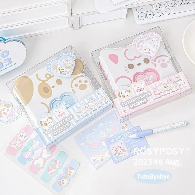 MINKYS Kawaii Cute Cat Puppy Kpop Photocards Collect Book Binder A7 Notebook Cover Diary Agenda Planner Stationery