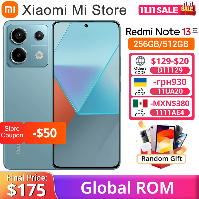 yZ[zXiaomi-Redmi Note 13 ProX}[gtH,O[oROM,snapdragon 7s gen 2, 120hz,5100mah,67w}[dgѓdb,8gb,256 gb