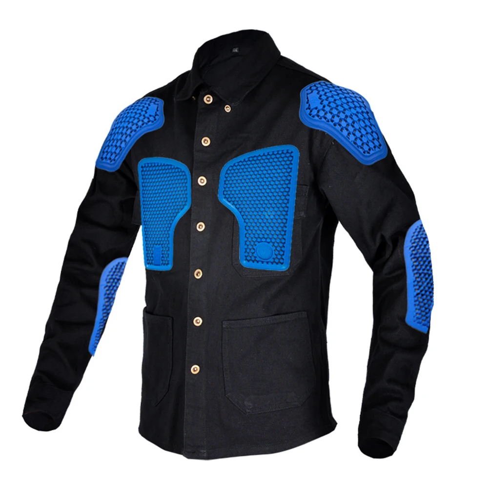 Motorcycle Shirt Casual Retro Motocross Shirt Four Seasons Windproof Anti Fall Motorcycles Riding Jacket Protective Equip