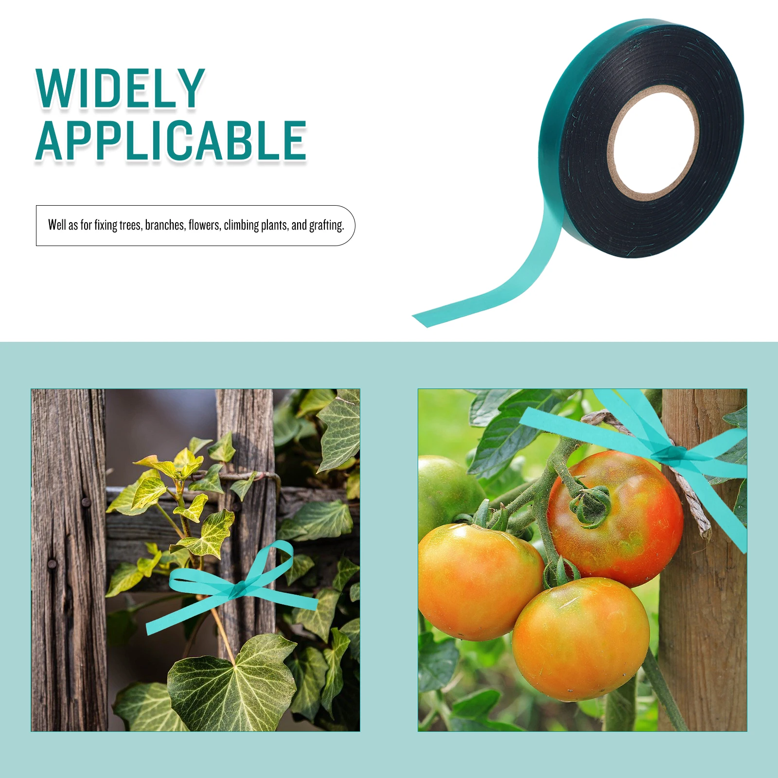 

2 Rolls Green Gardening Tapes Plant Repair Ties Fruit Tree Convenient Garden Tapes Climbing Plants Grafting Reusable Safe Growth