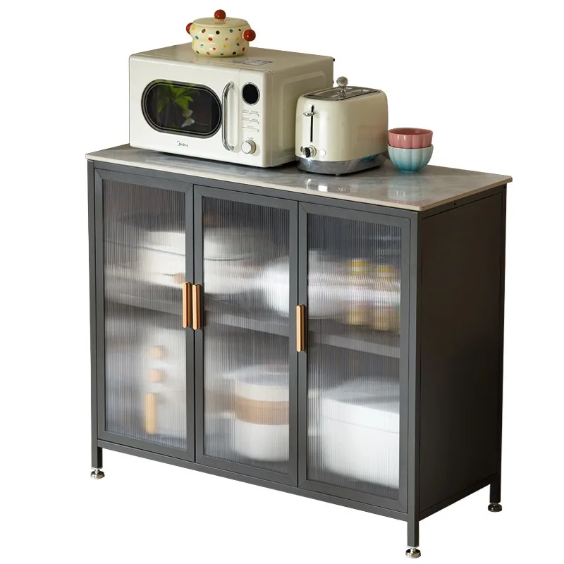 

Kitchen rack Floor-to-ceiling multi-layer storage rack Cabinet rock slab side cabinet Multifunctional