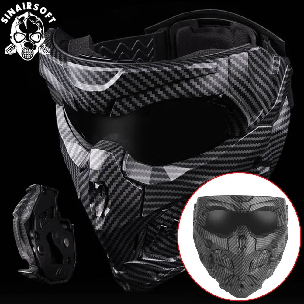 Máscara táctica Airsoft con visera ajustable y cierre magnético - imagen 2