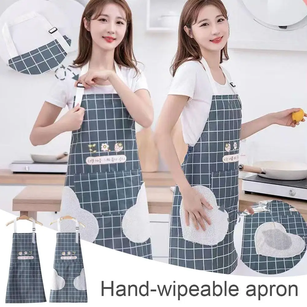 Apron For Kitchen, Home Cooking, Waterproof Anti-fouling And Oil-proof Overalls Wash-free Dirt-resistant Wipeable Work Clot M7L5