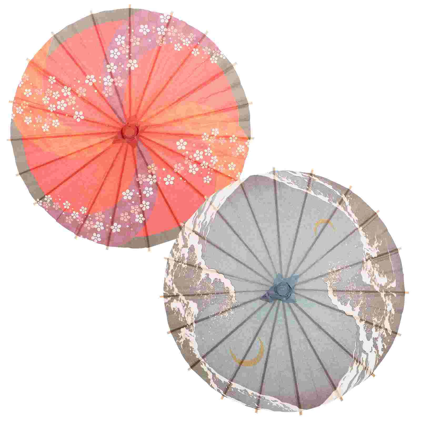 

2 Pcs Paper Umbrella Photography Prop Holiday Decor Wedding Ceremony Decorations