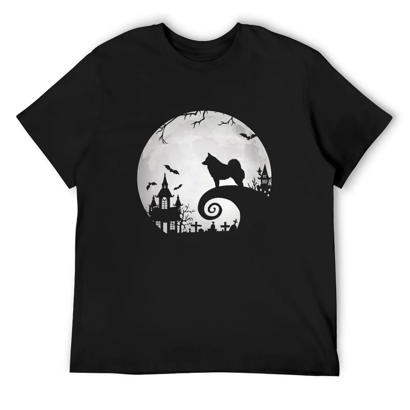 Schipperke Dog And Moon Halloween Funny Costume Schipperke Dog Lover T-Shirt tops hippie clothes korean fashion clothing for men