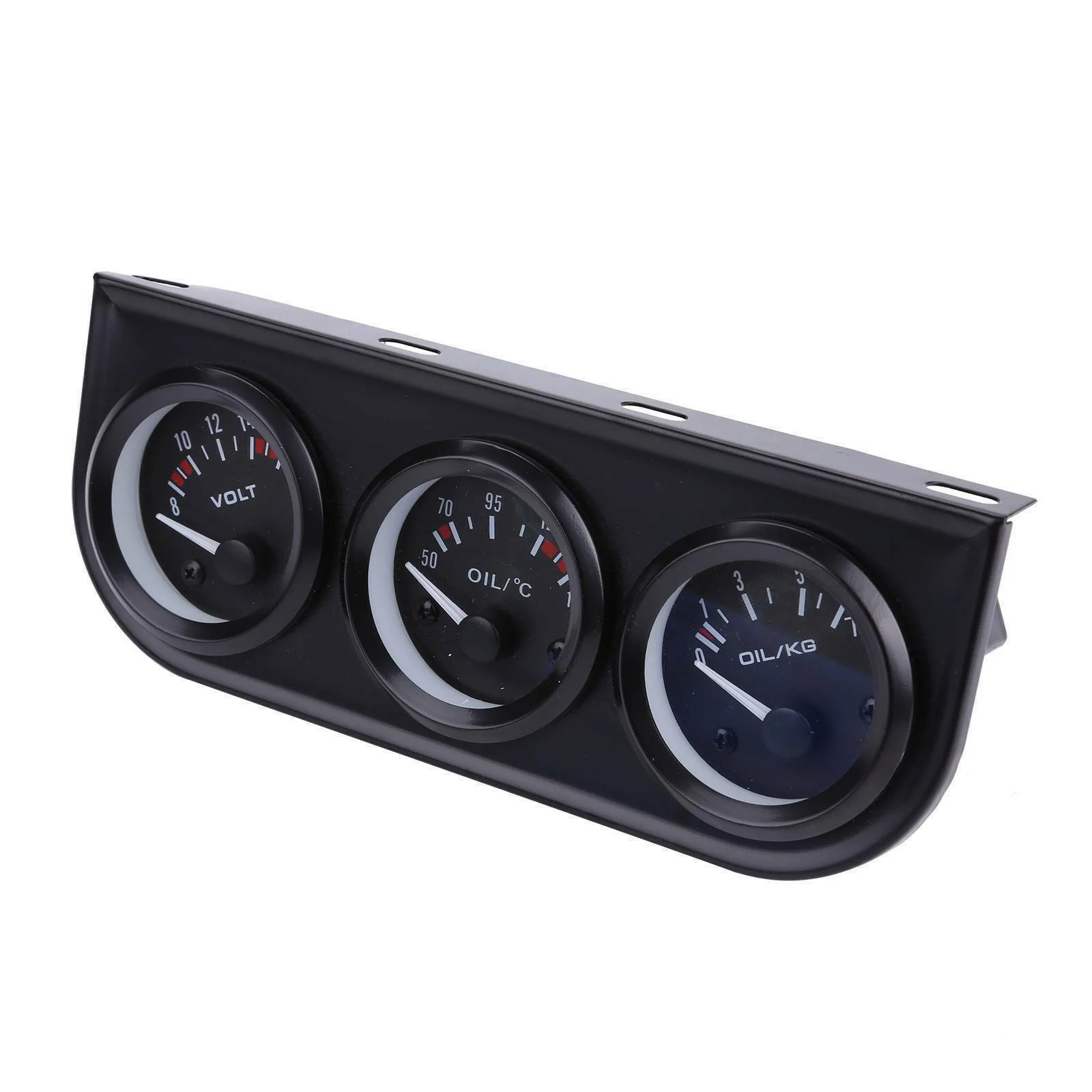 3 in 1 LED Multifunction Car Accessory Oil Pressure Gauge Thermograph 52mm