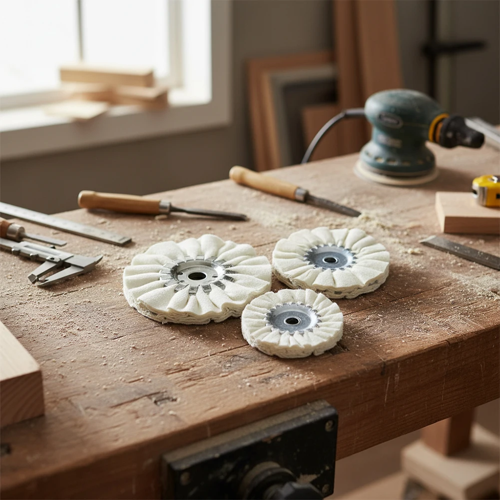 1pc roda de polimento de madeira com núcleo de ferro 80/85/100/125mm diâmetros para acabamentos suaves ferramentas de moagem para trabalhar madeira