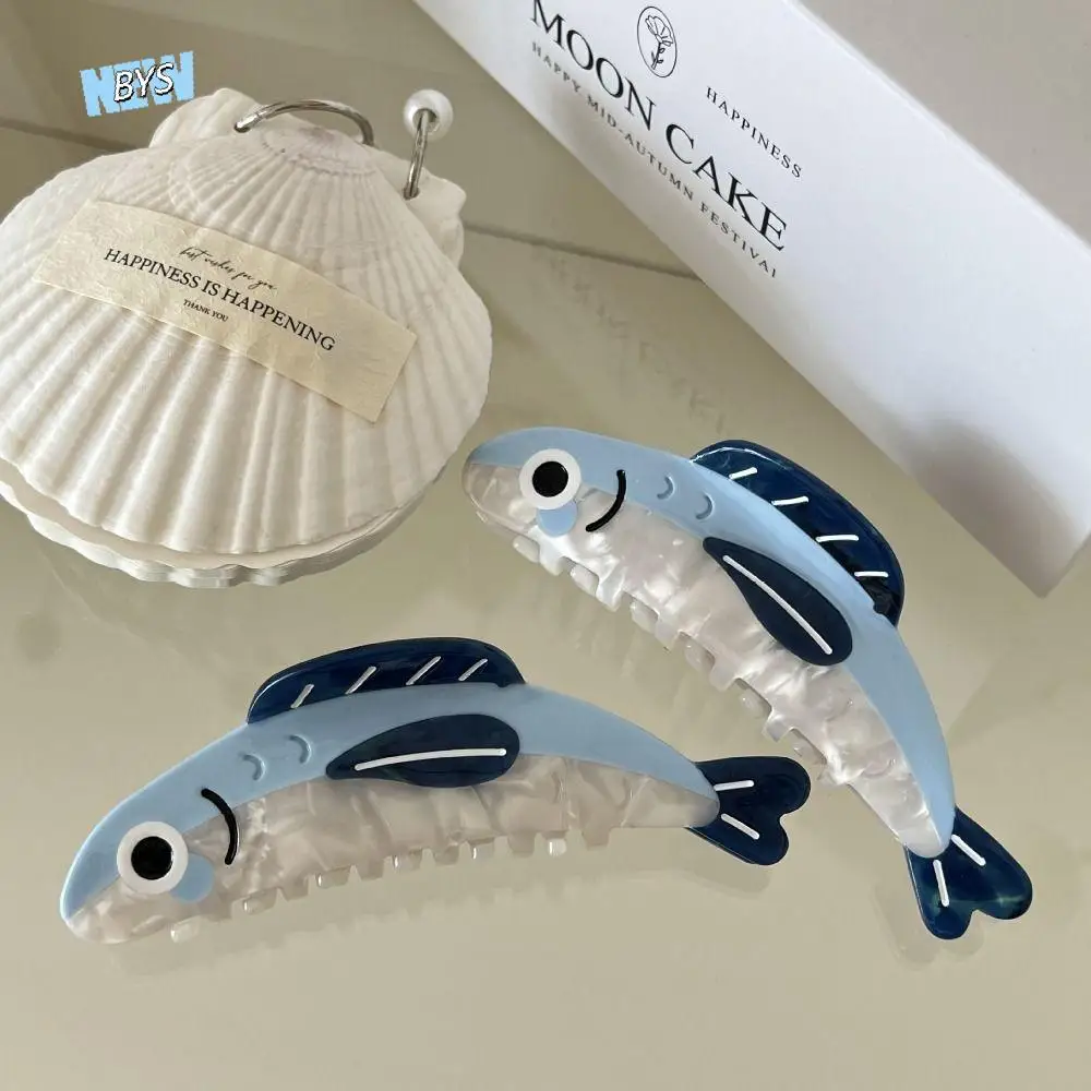 

Marine Organism Ocean Sardine Hair Clip Geometry Hairpin Large Hair Claw Korean Style Headwear Hair Accessories