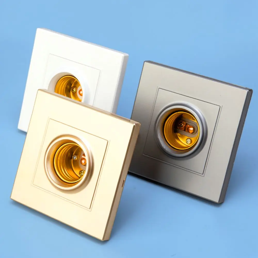 Electrical Wall Socket Base For AOKOLa 86 Type E27 Holder LED Lamp Fitting Concealed Surface Mount Light Connector