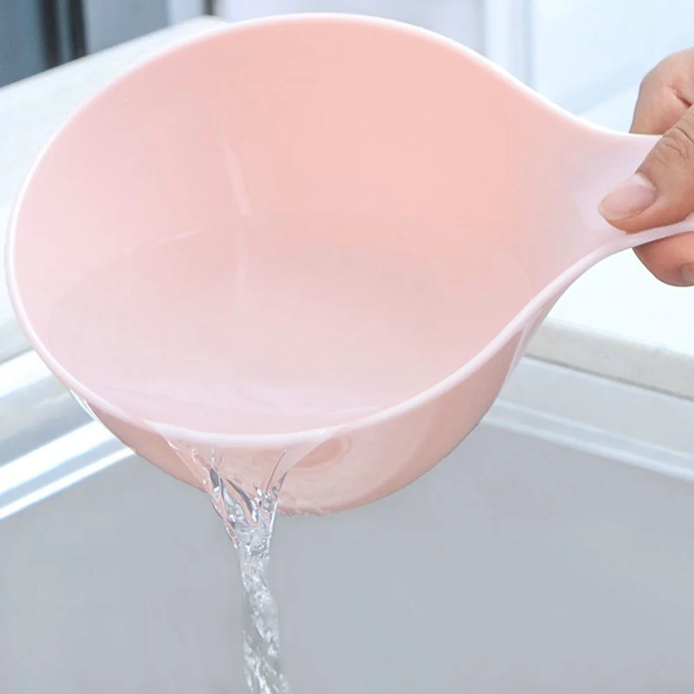 

1pc Wide Handle Water Dipper Plastic Thickened Scoop For Bathing Shampooing Watering Flowers Home Kitchen Use Pink