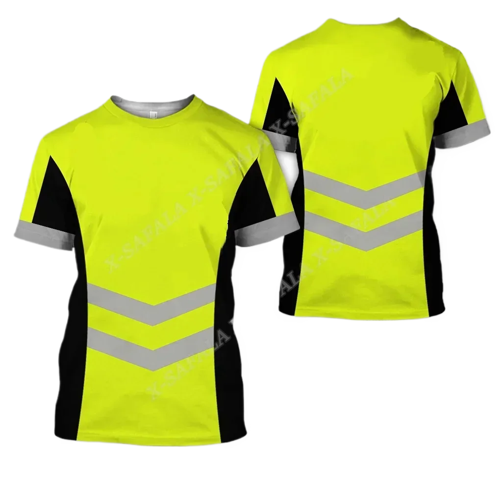Custom Name Lineman Welder Trucker Mechanic Electrician Truck 3D Print T-shirt Men Top Tee Non-Workwear Cosplay Safety Uniform