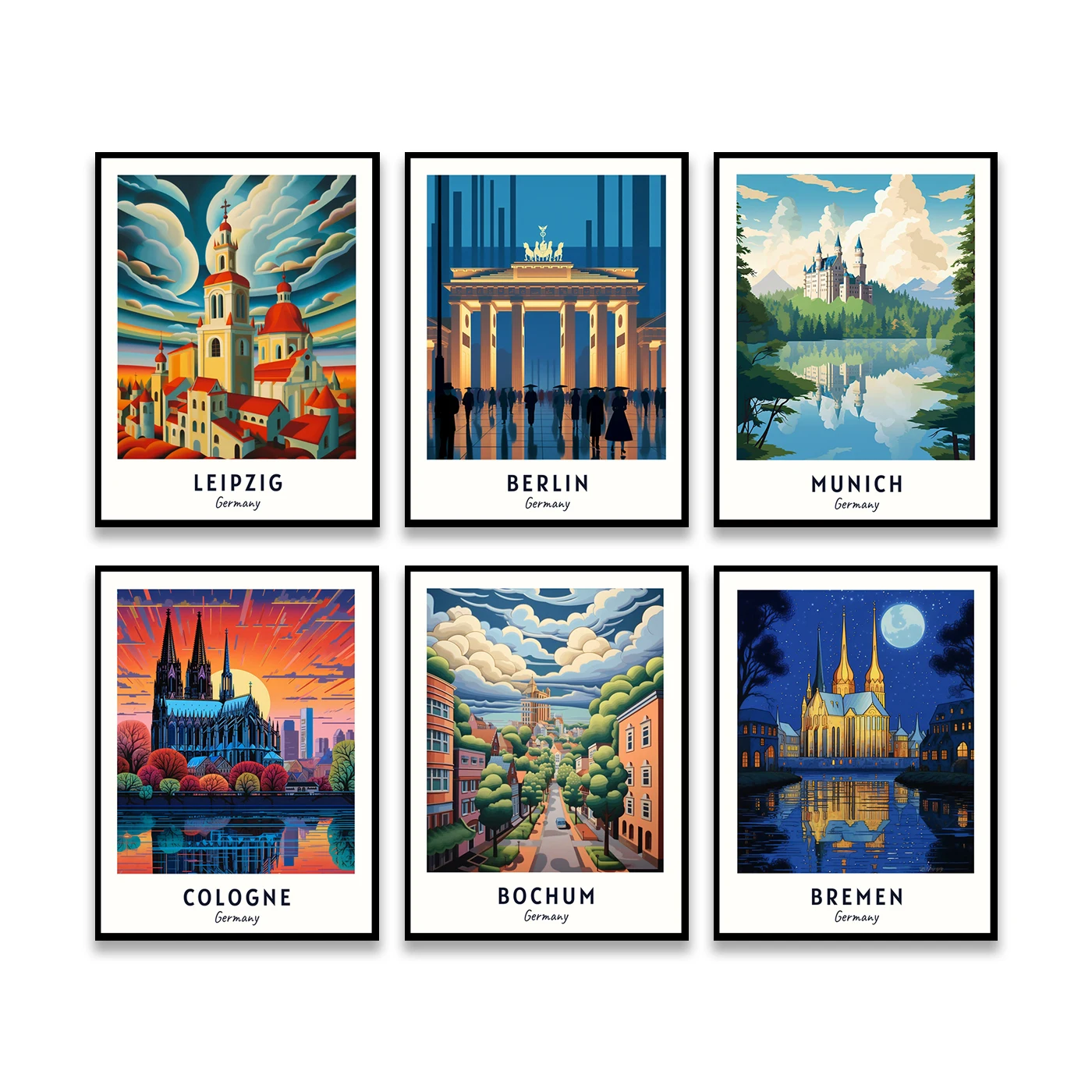 ألمانيا ، ألمانيا ، ألمانيا ، ألمانيا ، من ألمانيا ، من ملصق المناظر الطبيعية للسفر في مدينة ألمانيا #5