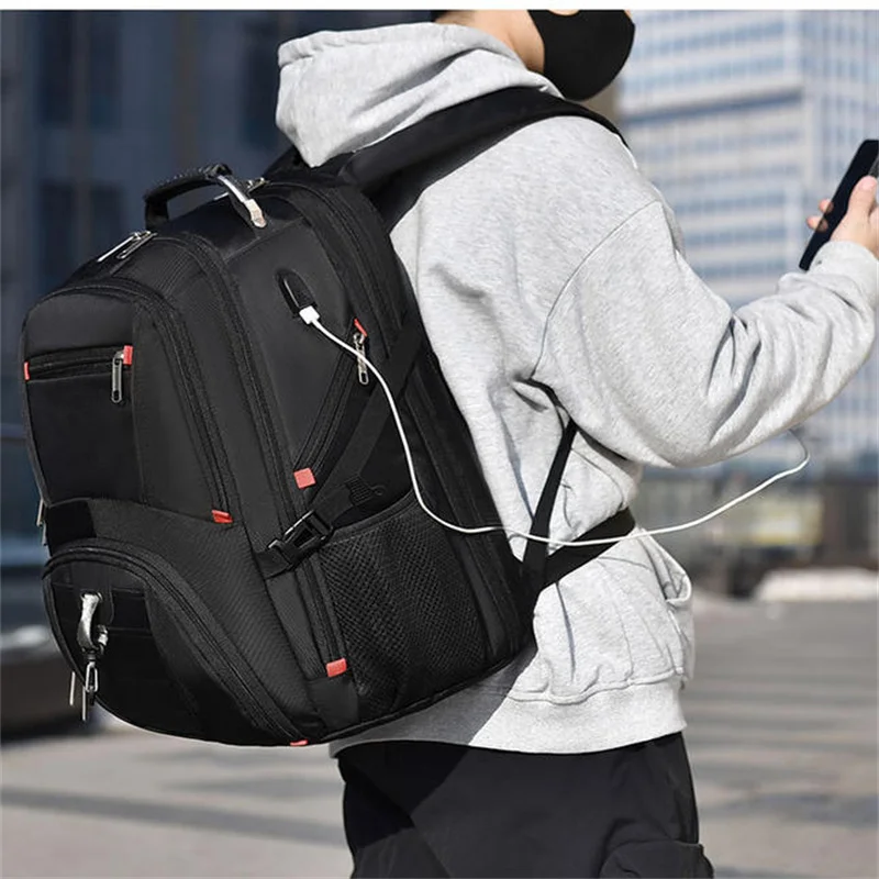 

15 Inch Laptop Backpack Multifunctional Durable Travel Bag College Bookbag with USB Charging Port Water Resistant