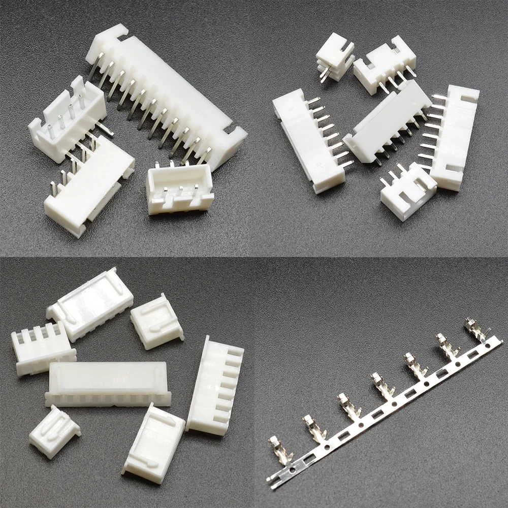 

50pcs/lot XH2.54 male right angle material Connector Leads pin Header 2.54mm XH-AW 2P 3P 4P 5P 6P 7P 8P 9P 10P 11P 12P 13P 14P