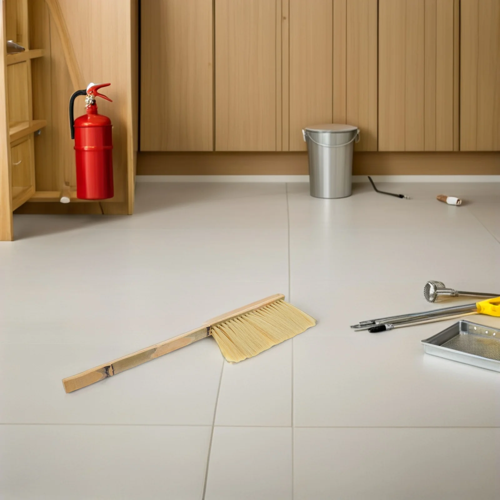 

Industrial Broom Brush 45Cm Heavy Duty Handheld Sweeping Tool For Workshop Bed Furniture Cleaning Thickened Bamboo Bristle