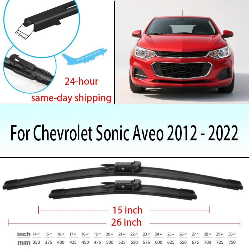 

Wiper Front Wiper Blades Set For Chevrolet Sonic Aveo 2012-2022 Windshield Windscreen Rain Brushes 26"+15"windshield wiper blade