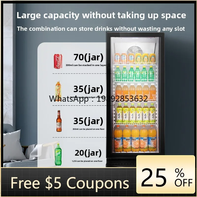 ZZ Luxury Commercial Freezer Beer Beverage Refrigerated Fresh Display Cabinet Frost-Free Supermarket Convenience Store