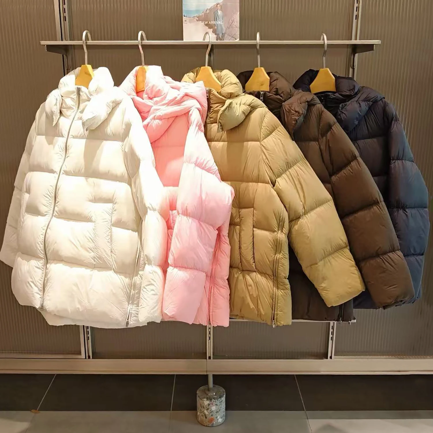 

Женская утепленная пуховая куртка South Oil премиум-класса, осенняя новинка, универсальная, с длинными рукавами, на молнии