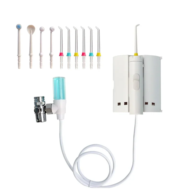 Baru Keran Air Oral Irrigator Benang Gigi Portabel 10 Tip Menerapkan Irigasi Gigi Flossing Irigasi SPA Pembersih Mulut