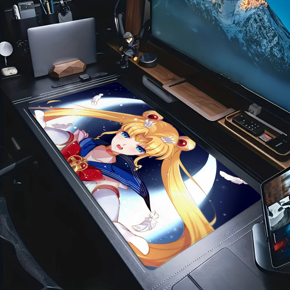 

Anime Sailor M-Moon Mousepad Mouse Mat Desk Mat With Pad Gaming Accessories Prime Gaming XXL Keyboard Pad Padding Mat