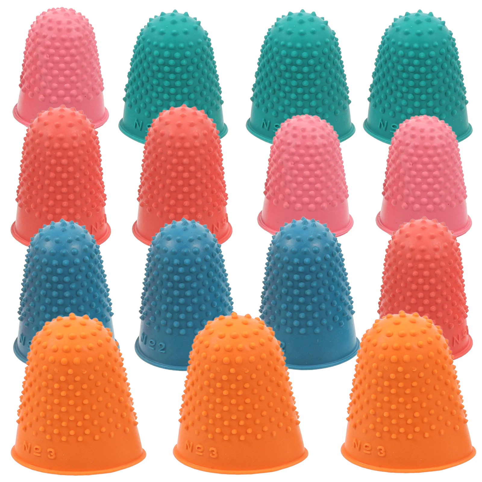 15 Pcs Rubber Finger Protection Fingerstalls for Office Use Cots Protector Money Counting Tips Medium Sleeves