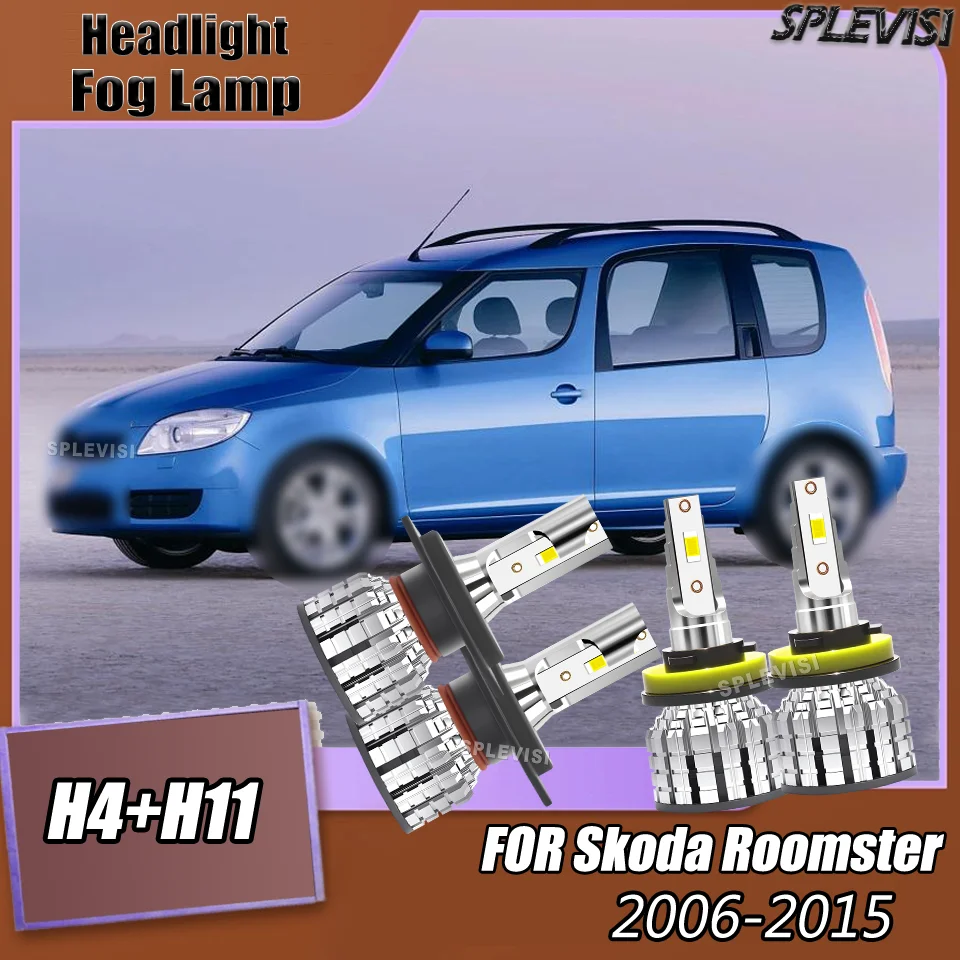 

SPLEVISI Car Light LED H4 H11 Headlight Foglight For Skoda Roomster 2006 2007 2008 2009 2010 2011 2012 2013 2014 2015 Waterproof