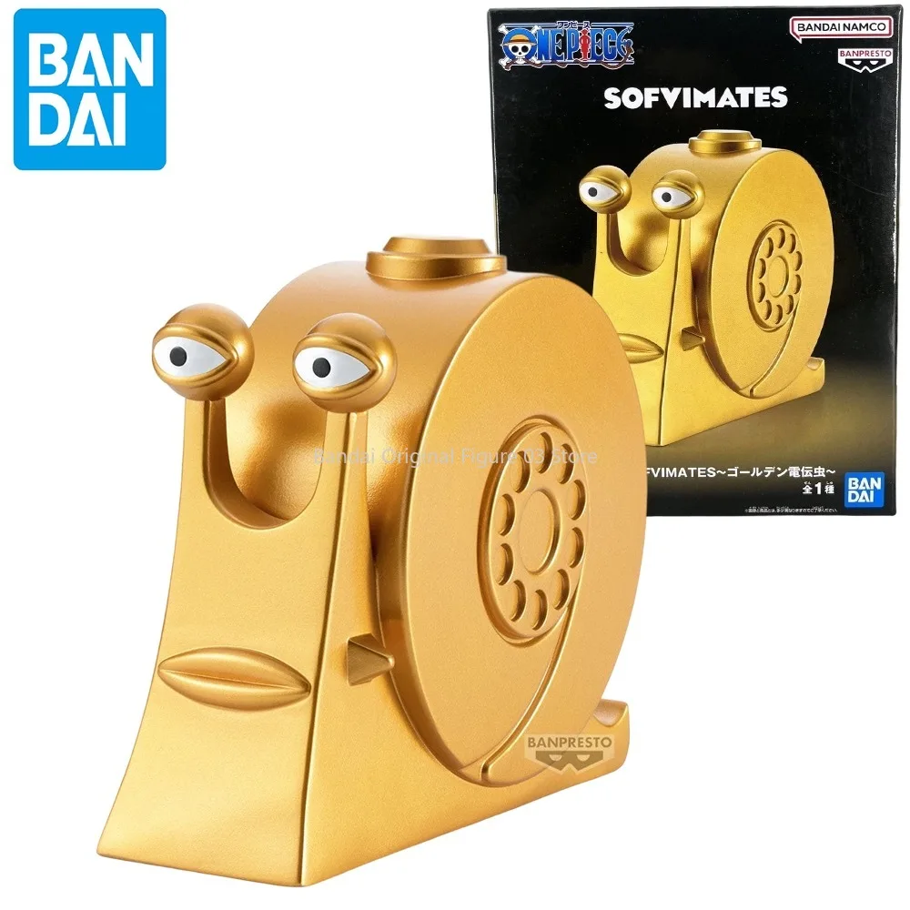 

In Stock Original BANDAI Banpresto SOFVIMATES ONE PIECE Golden Den Den Mushi PVC Anime Figures Action Figure Model Toys Gifts