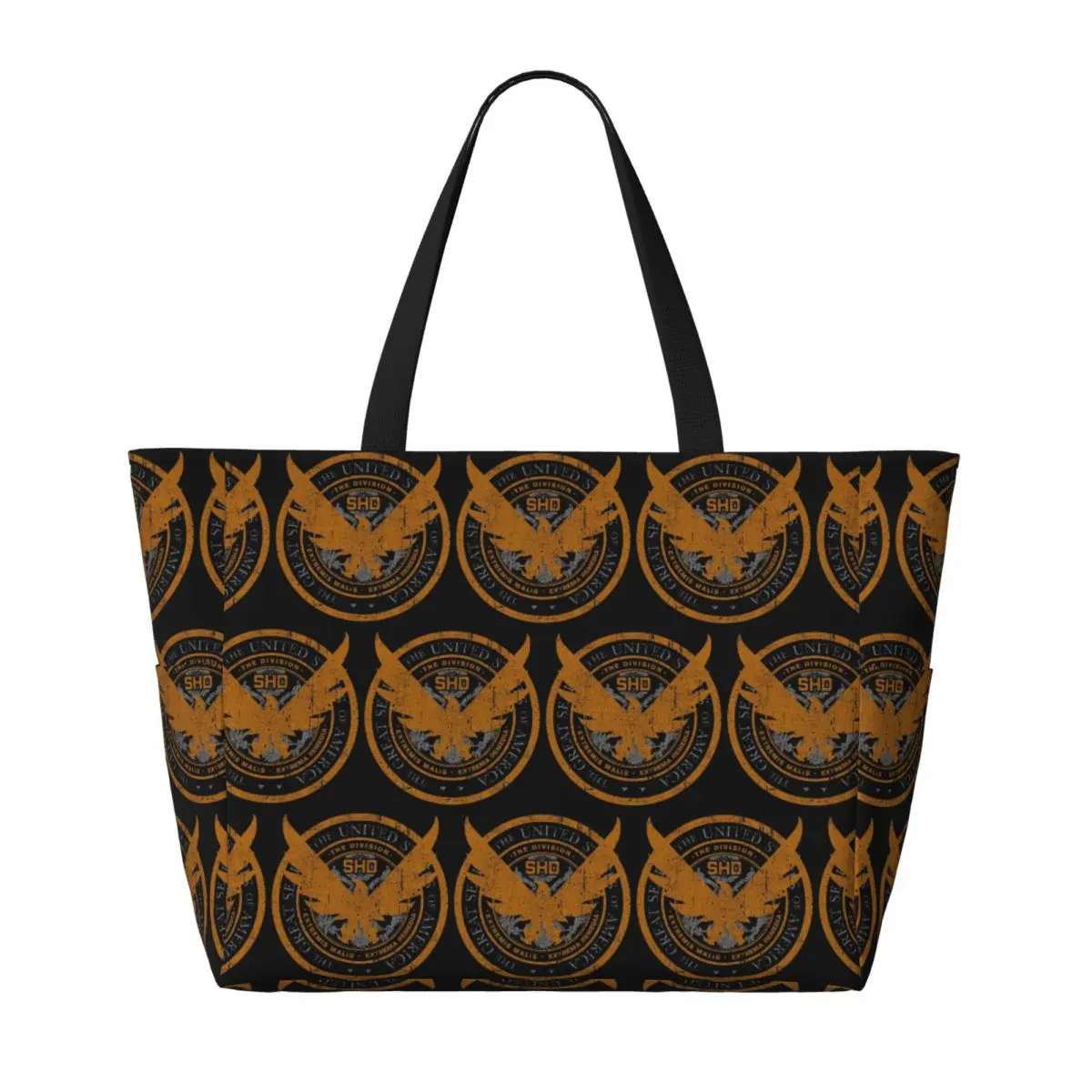 Game Tom Clancys The Division SHD Seal Beach Tote Bag Sport Gym Yoga Duffle Large Tote Bag Women Travel Bag Fitness bag view 6