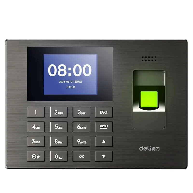 2026 Fingerprint Reader, Office Fingerprint Recognition Clock in Office Employee Finger Attendance Machine 5V 1A