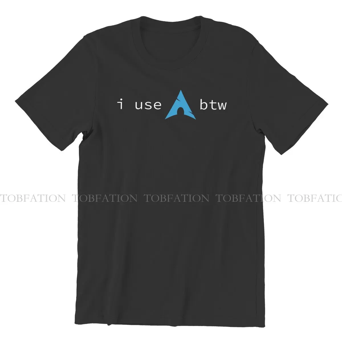 Use Arch Btw Man's TShirt Linux Operating System Tux Penguin Crewneck Tops 100% Cotton T Shirt Humor High Quality Birthday Gifts