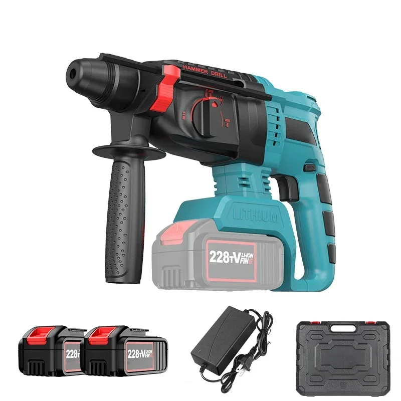 

# Беспроводной набор электроинструментов Бесщеточный зарядный молоток Литиевая ударная дрель Бетонная тяжелая квадратная ручка Электрическая дрель Dual U