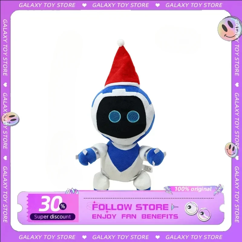 42cm Astro Bot Plush Doll New Kawaii Santa Hat Soft Dool Stuffed PP Cotton Pillow Ornaments Collection Desktop Display Gift Toy