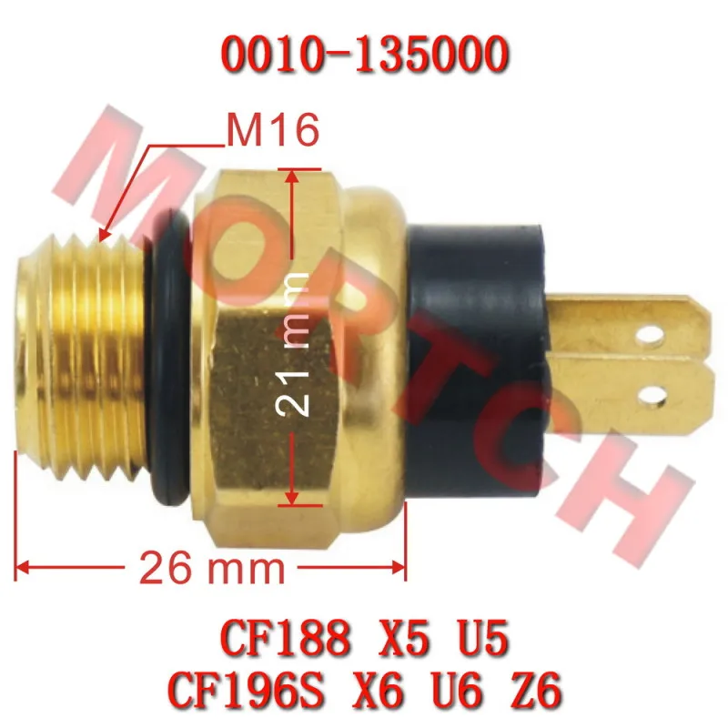 Thermo Switch 0010-135000 For CFMoto CF250T-420500 Coolant Temperature Sensor Motorcycle Scooter SSV UTV Engine Parts