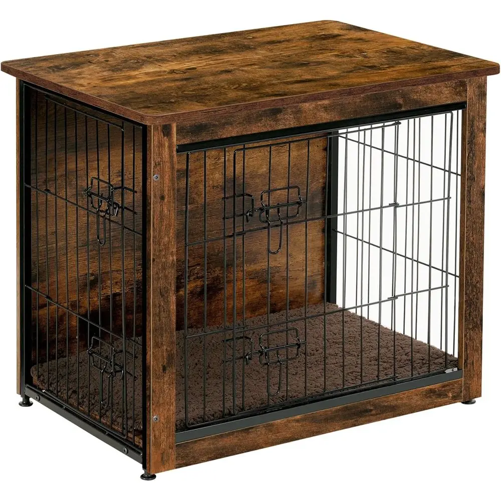 Wooden Dog Crate Furniture with Comfortable Cushion