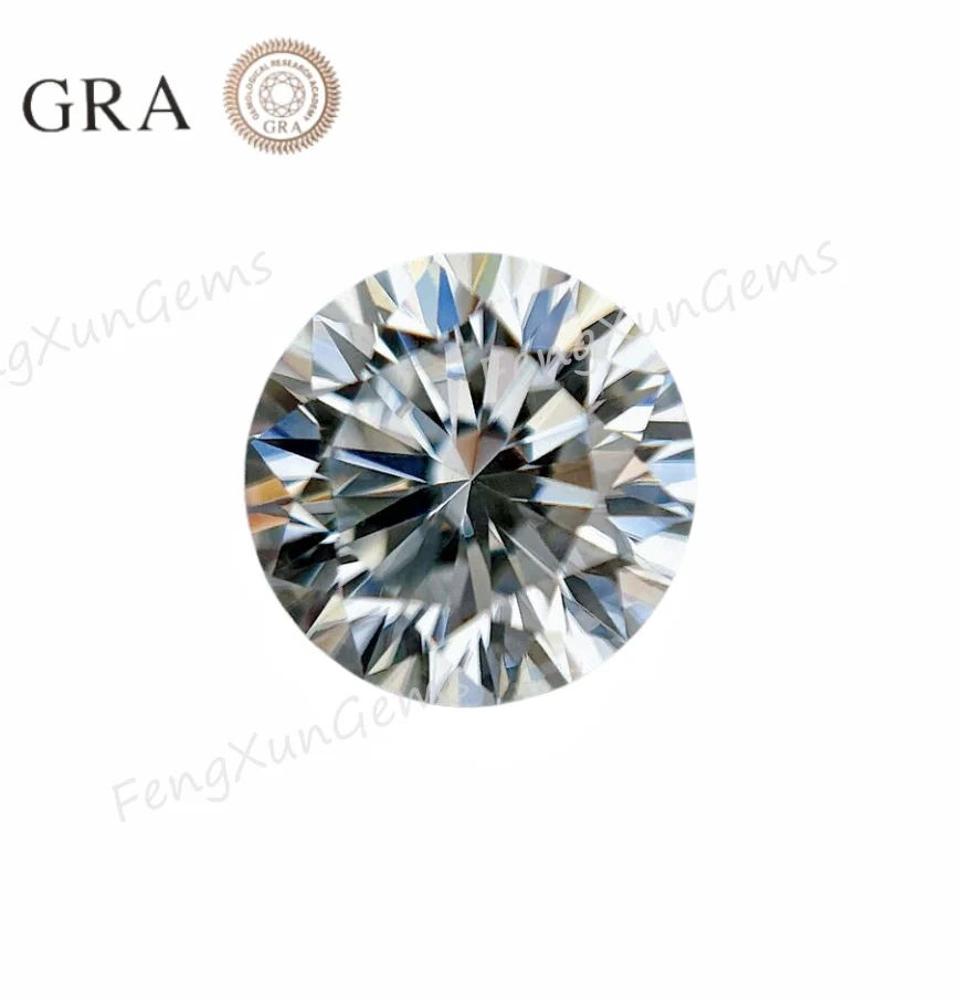 

0.5-5Carat D Color VVS1 Round Moissanite Loose Stones 10 Heart 10Arrow Moissanite Gemstones for DIY Jewelry Ring Necklace Earing