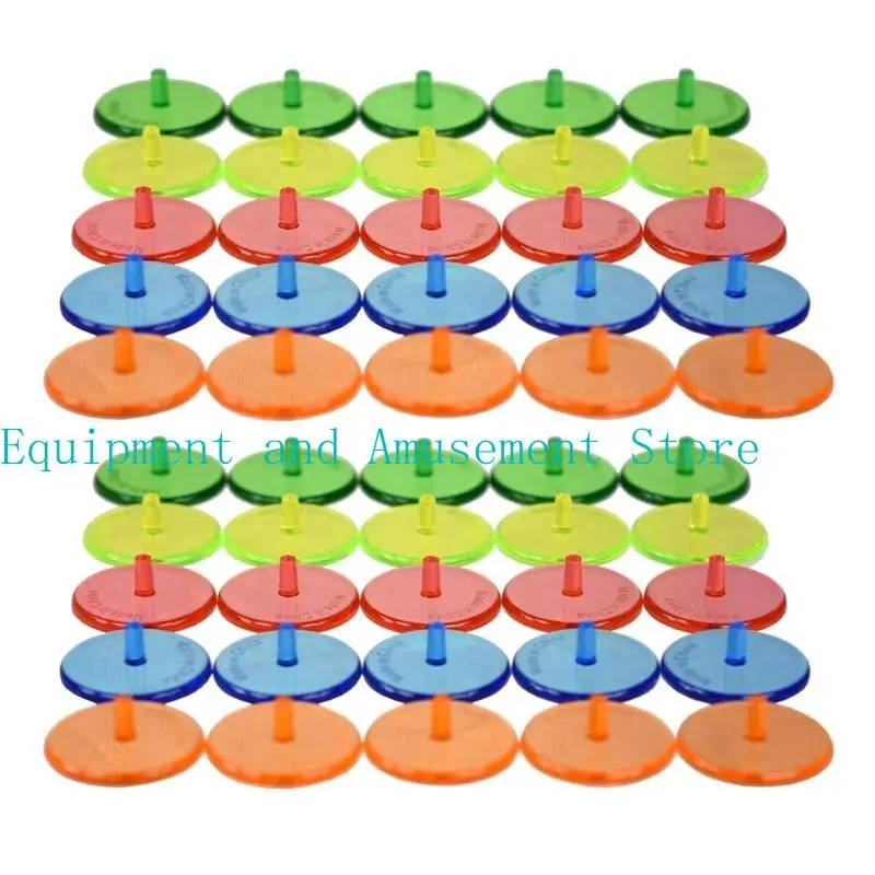 

652F 50Pcs Golf Balls Mark Position Markers Diameter 24mm Clear Plastic Flat Golf Balls Markers For Men Women Golf Games