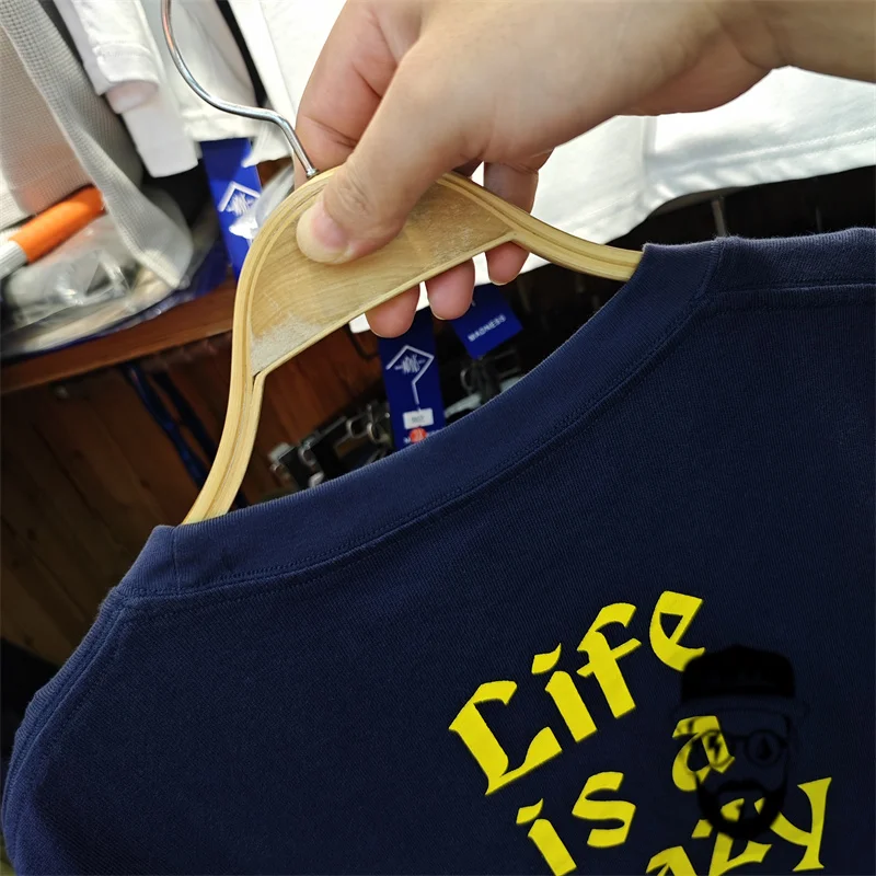 Loose casual oversized MADNESS pure cotton T-shirt men's streetwear