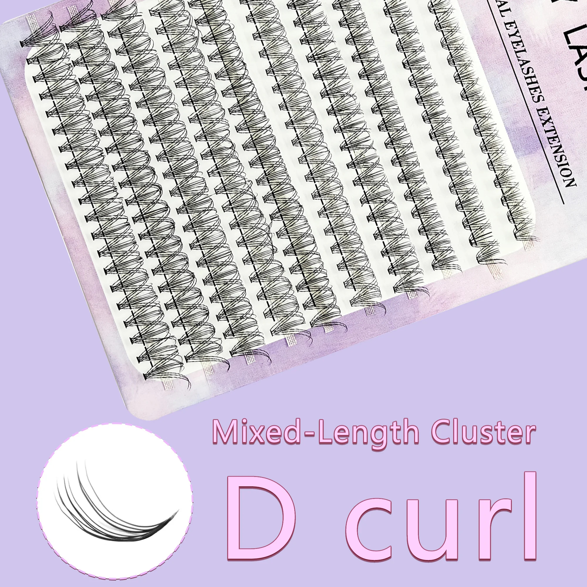 10D DOUBLE Volume Falsches Wimpernverlängerungsset [D Curl] 200 Wimperncluster 9–16 mm DIY natürlich aussehende falsche Flare-Wimpern für Zuhause – Detail 3