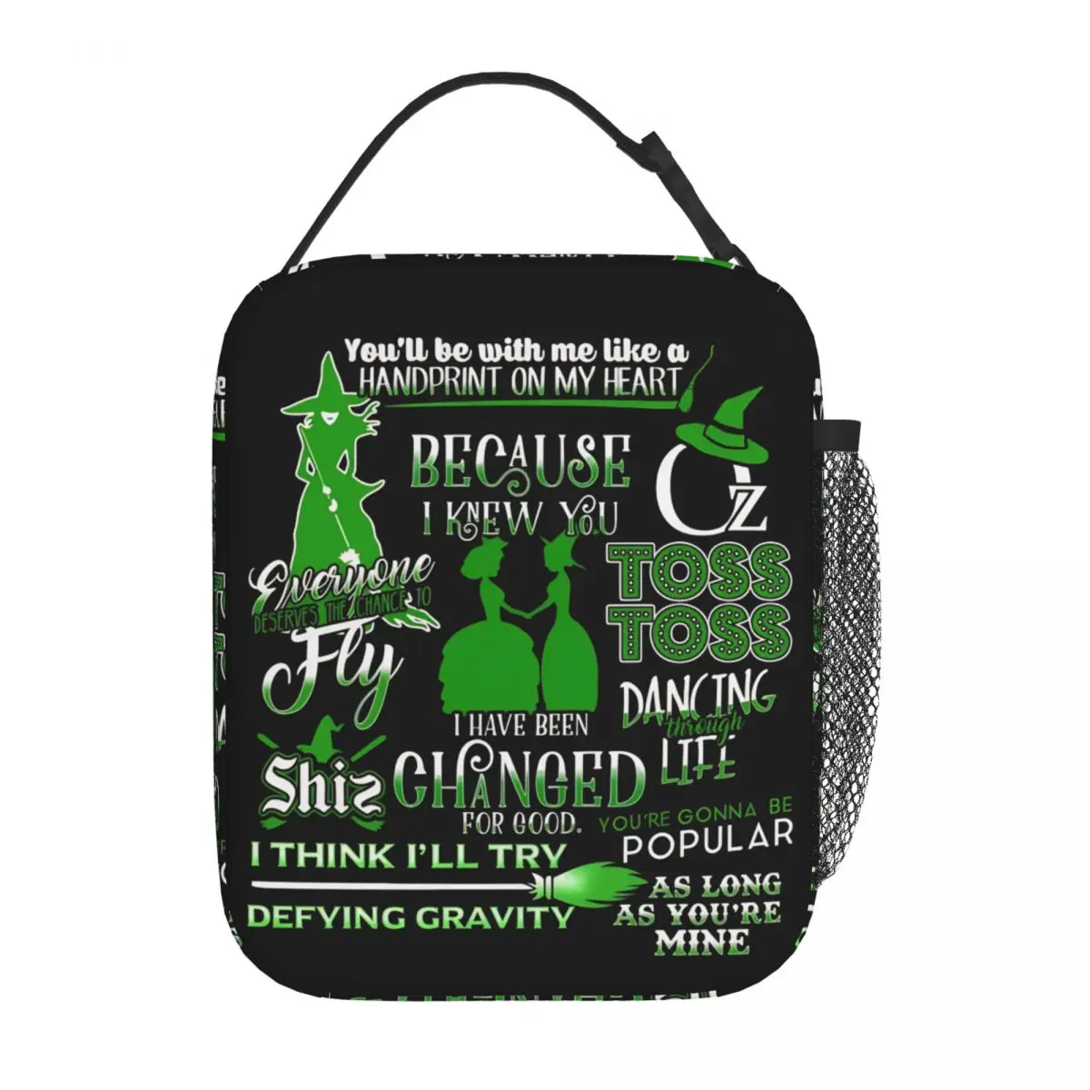 

Wicked For Good Quotes Изолированная сумка для обеда Портативная многоразовая термосумка Tote Ланч-бокс для колледжа Открытый для девочек и мальчиков