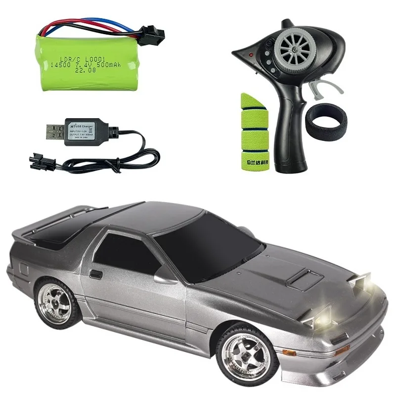 

LDRC LD1802 RX7 RTR 1/18 2.4G 2WD ESP Gyroscope RC Car Drift Vehicles LED Lights Full Scale Controlled Model Children Toys Gifts