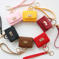 Mini Fashionable Keychain Women's Coin Purse Versatile Mobile Phone Bag Accessory Pendant Luxury Leather Key Holder