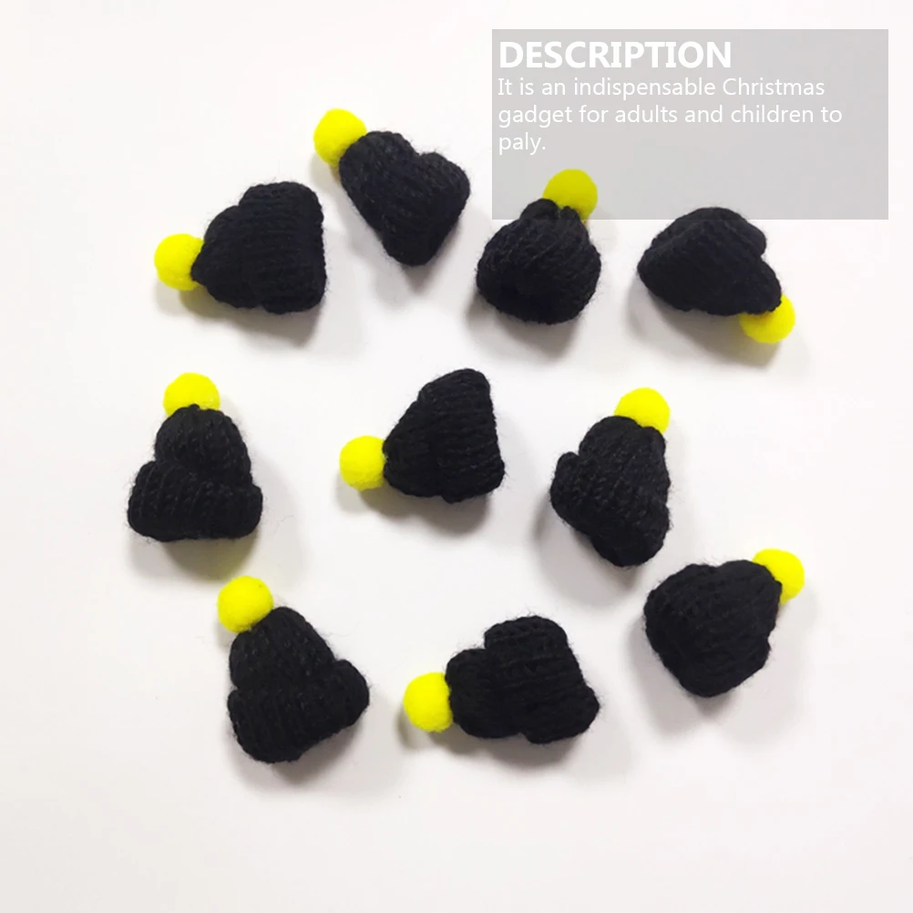 

20pcs Mini Christmas Hats Knitting DIY Handmade Decor for Phone Case Party Accessories Not Fade Decay Woolen Hat Ornaments