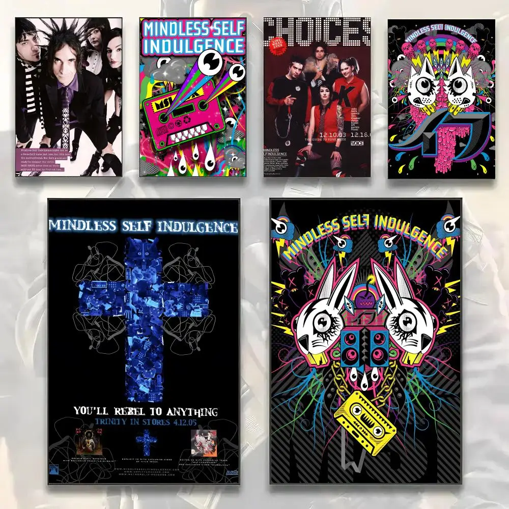 M-Mindless Self IndulgenceS Band Poster Painting Prints Wall Art Picture Film Room Home Bar Cafe Decor Home Mural