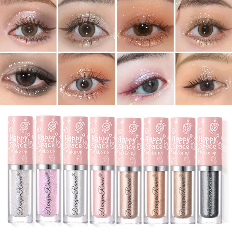 8 Colors Liquid Eyeshadow Glitter Eye Shadow Pearlescent Eyeliner Shimmer Waterproof Beauty Eye Cosmetics Makeup For Women