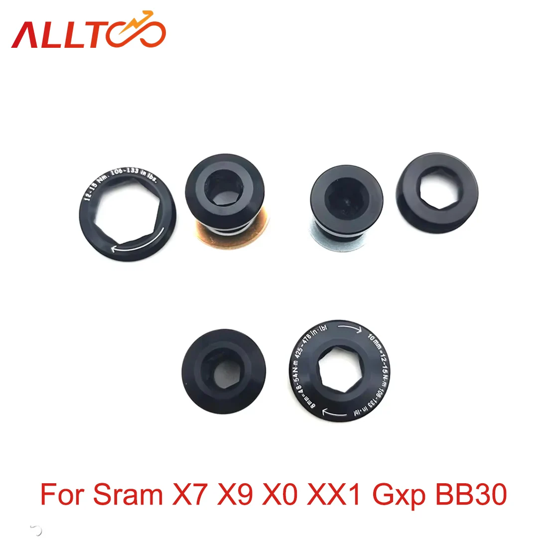 

ALLTOO Bike Screw For Sram X7 X9 X0 XX1 Gxp BB30 Mtb/Road Bicycle Crank Arm Bolt M15/M26 Light Metal Self Extracting Bolt